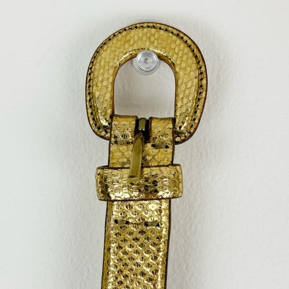 Ralph Lauren Belt Snakeskin Gold Waist Made in Italy Size Small main image 14